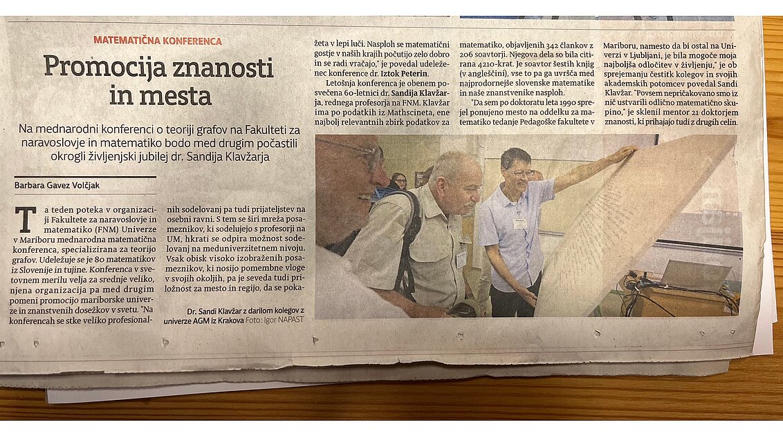 Fragment słoweńskiej gazety